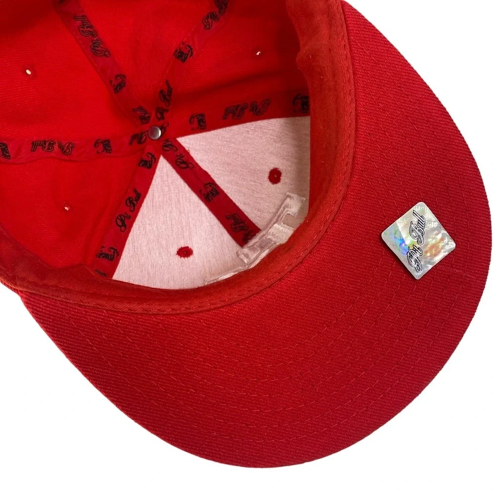 Pit Bull Texas TX Baseball Cap Red White‎ Fitted Flat Bill Embroidered Hat Large
